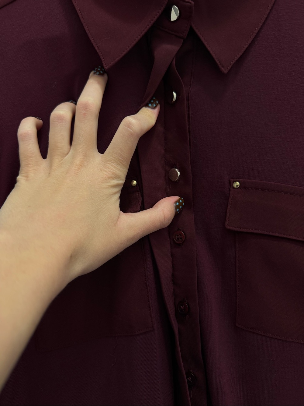 maroon blouse - Picture 4 of 7